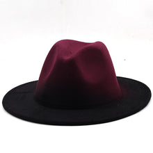 Load image into Gallery viewer, Gradient Woolen Hat, Big Brim Felt Hat, Autumn and Winter Jazz Hat (A10175)
