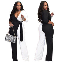 Load image into Gallery viewer, V-neck Double Stitching Wide Leg Jumpsuit（CL10811）
