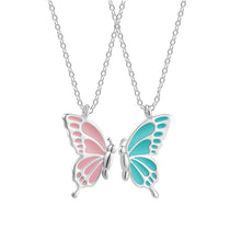 Load image into Gallery viewer, Good Friend Friendship Colorized Butterfly Necklace (A0169)
