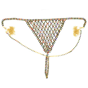 Mixed Color Mesh Bra Chain （A0146）