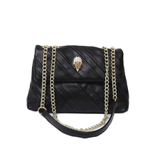 Load image into Gallery viewer, Color Contrast Patchwork Metal Toe Cap Crossbody Chain Bag (BG8160)
