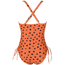 Load image into Gallery viewer, Flounced One-Piece Multi-Color Bikini with Side Rope (CL10087)
