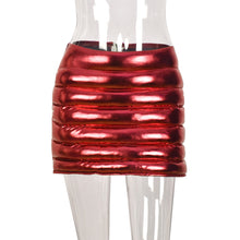 Load image into Gallery viewer, New Zipper Glossy Skirt （CL10243)）
