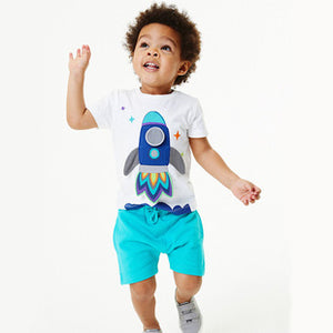Short Sleeve Knitted Embroidery Children Shirt （TL8026）