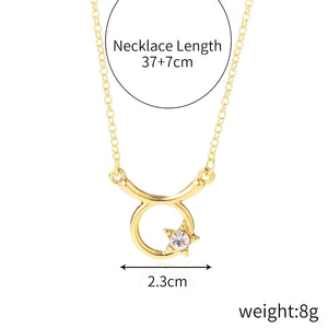 12 Constellation Design Necklace (A0170)