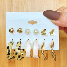 Load image into Gallery viewer, Combination Retro Diamonds Pearl Ear Studs Set（A1073）
