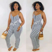 Load image into Gallery viewer, Wholesale women&#39;s striped suspender Jumpsuit（CL8882）
