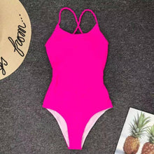 Load image into Gallery viewer, Wholesale women&#39;s sexy solid color one-piece swimsuit（CL8644）
