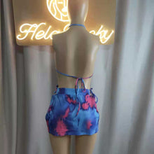 Load image into Gallery viewer, Wholesale open navel vest printing pit skirt suit 2PC（CL8916）
