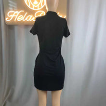 Load image into Gallery viewer, Wholesale fashion sexy nightclub solid color deep V dress（CL9007）
