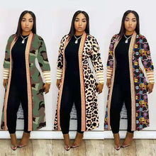 Load image into Gallery viewer, Printed Thickening Lip Leopard Print Nylon Long Coat（CL10981）
