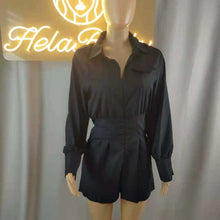 Load image into Gallery viewer, Wholesale casual shirt solid color jumpsuit（CL9155）
