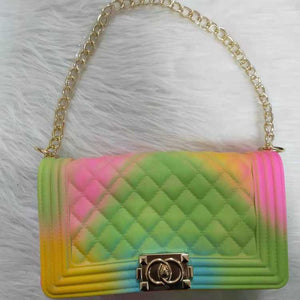 Wholesale women's colored jelly bags （JG8013)