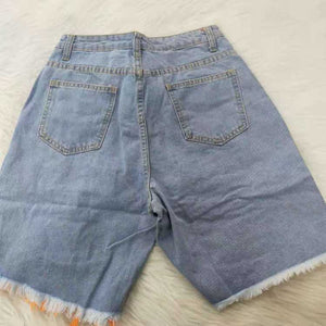 Wholesale women's sexy fringed denim shorts（CL8719）