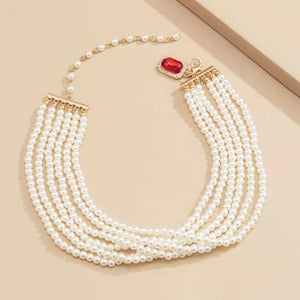 Wholesale women's fashion imitation pearl necklace(A0075)