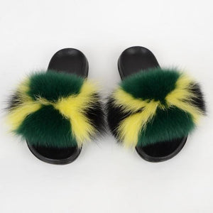 Wholesale Fox Fur Slippers （FR8000）