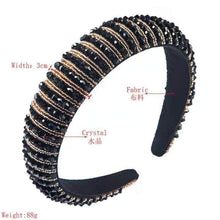 Load image into Gallery viewer, Wholesale women&#39;s fashion wide brim crystal headband（A0066）
