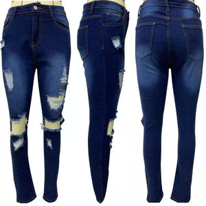 Wholesale women's ripped denim pants（CL8362）