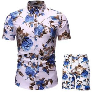 Wholesale men's Beach floral shirt two sets 2PC(ML8063)