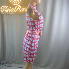 Load image into Gallery viewer, Wholesale large women&#39;s fashion leisure lattice suit 2PC（CL9172）
