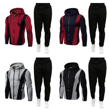 Load image into Gallery viewer, Wholesale leisure hooded slim fleece suit 2PC（ML8112）
