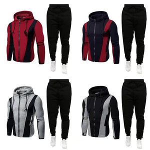 Wholesale leisure hooded slim fleece suit 2PC（ML8112）