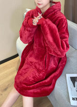 Load image into Gallery viewer, Hooded Fleece Slacks Pajamas Thick Pajamas Flannel Cold Proof Sweater (CL10912)
