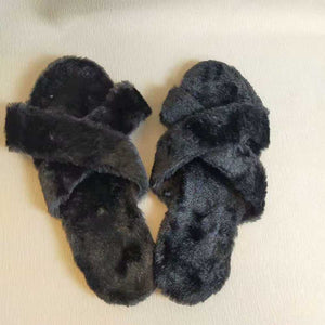 Wholesale women winter home wool slippers (SL8114)