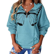 Load image into Gallery viewer, Casual Patchwork Printed Loose Hooded Sweater for Women (Cl10751)
