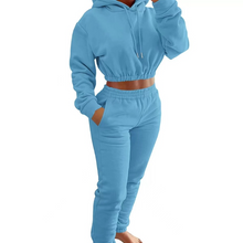 Load image into Gallery viewer, Wholesale spring and winter Plush sports leisure suit 2PC（CL9597）
