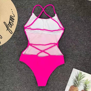 Wholesale women's sexy solid color one-piece swimsuit（CL8644）