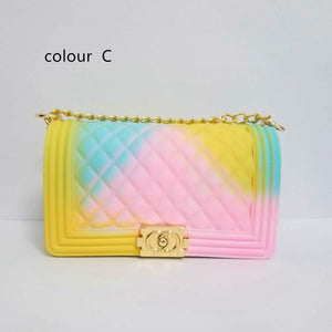 Wholesale women's colored jelly bags （JG8014)